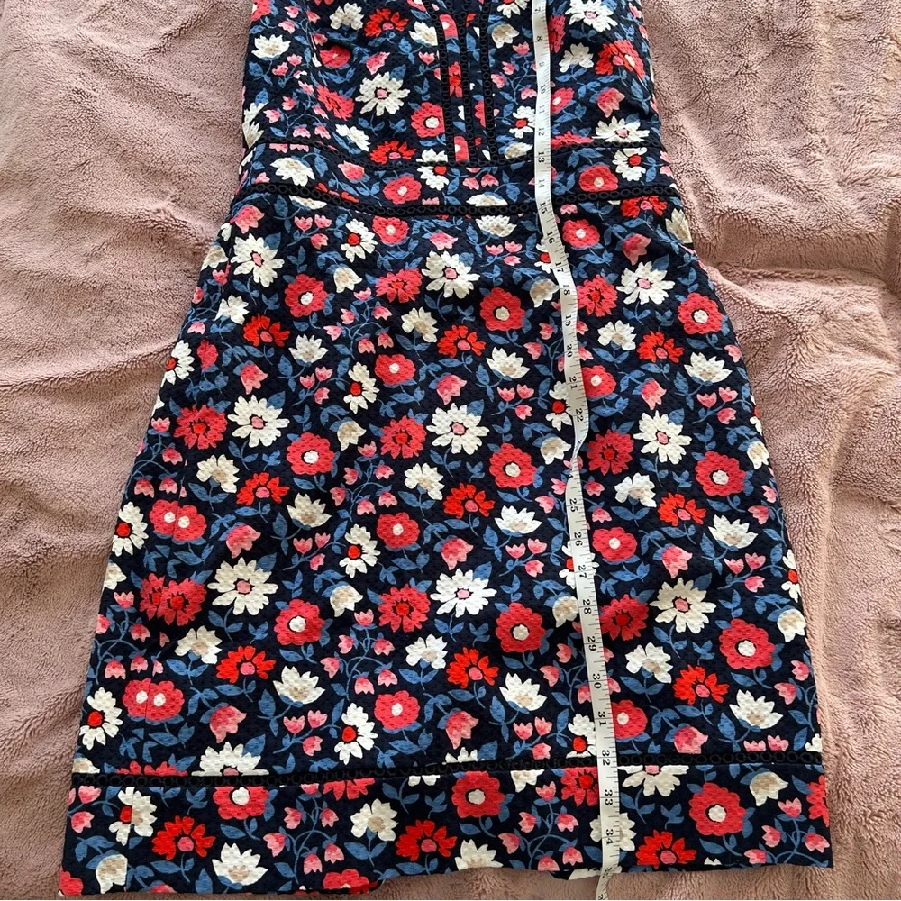Kate Spade Navy Pink Daisy Jacquard Mini Sheath Dress Size 6